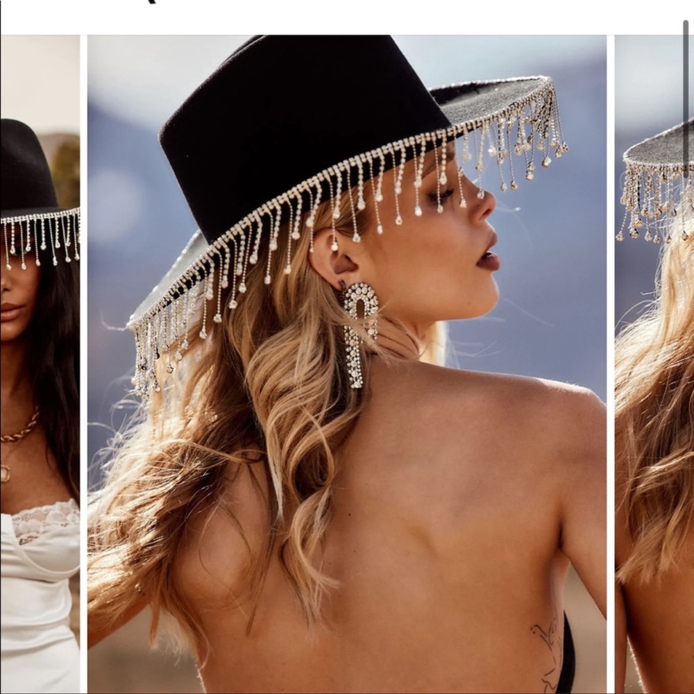 DOLLY BLACK COWBOY
FRINGE HAT - Picture 3 of 10